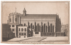 The South East Perspective of the Temple Church
